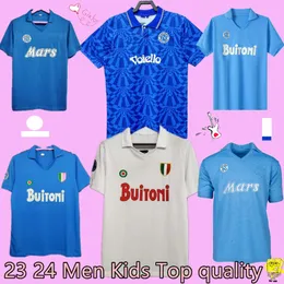 86 87 90 91 1991 1993 1994 Naples Retro Jerseys Mens Soccer Jerseys MARADONA ZOLA Home Blue Away White 3rd Red Football long Short Sleeve vintage Soccer shirt napolis