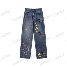 Diseñador para hombre Hacer viejos cromos lavados corazones Jeans Cromo Pantalones rectos Corazón Cruz Bordado Letras Impresiones para mujeres Hombres unisex Casual Estilo largo A4