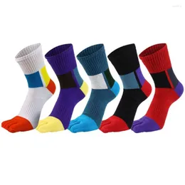 Sports Socks 1Pair Sport Five Finger Compression Colorful Fashions Young Anti-Bacterial Breathable Dress With Toes EU 38-44