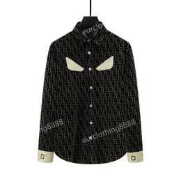 Designerskie koszule męskie moda luksusowe swobodne koszule z długi rękaw Wysokiej klasy bawełniany jeansowy koszulka z długim rękawem Azja rozmiar M-xxxl df1