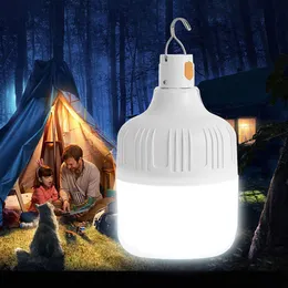 Bärbar lykta glödlampa laddningsbar LED -ljus utomhusbelysning trädgård fiske camping utrustning hög kraft ficklampor251s