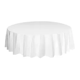 تغطية طاولة بلاستيكية مميزة 12 عبوة متوسطة الوزن يمكن التخلص منها في الجولة 84 "-أبيض -TC58501