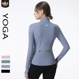 al-088 اليوغا سترة المرأة تعريف تجريب الرياضة معطف السترة السترة الرياضة السريعة الجافة activewear أعلى zip slotshirt sportwear بيع الساخنة