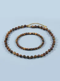 Pendant Necklaces YUOKIAA Japamala Beaded Necklace For Women Men Natural Stones Tiger Eye White Turquoise Bracelet Meditation Yoga Spirit