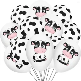 Dekoracja imprezy Śliczna krowa nadruk lateksowe balony na farmy Zapasy urodzinowe dla dzieci Baby Shower Favors Decor Black White Balloon Sets