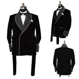 Мужские спортивные костюмы, зимние черные бархатные мужские пальто для курения, красная длинная куртка, пальто для жениха, выпускного вечера, деловая одежда, одежда только 1 пиджак с поясом 231122