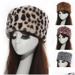 Berets Berets Women Hats Lady Russian Thick Fluffy Faux Fur Hat Headbands Winter Ski Female Headband Autumn Drop Delivery Fashion Acce Dh5Rd