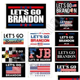 60X90Cm Lets Go Brandon Banner-Flaggen 2X3Ft Outdoor-Propaganda-Parade-Flagge mit 2 Kupferschnallen Drop-Lieferung Dhzkr