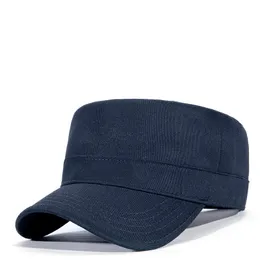Caps de bola 2023 Primavera e verão Exército de algodão Flat Hat Homem Outdoor Casual Sun Hats Man Cap 5560cm 6065cm 230421