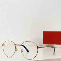 Yeni Moda Tasarımı Optik Gözlükler 0405 Yuvarlak K Altın Çerçeve Retro Şekli Basit ve Zarif Stil Çok yönlü gözlük kutu ile reçeteli lens yapabilir