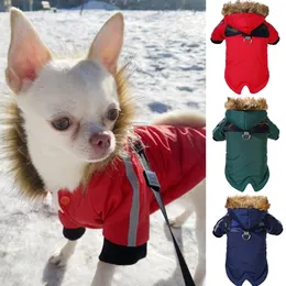 Veste de vêtements pour chiens pour chiens de petite et moyenne taille, chats, animaux domestiques, hiver, isolation épaisse, sweats à capuche, chiots, coupe-vent, costumes Yorkshire 231121