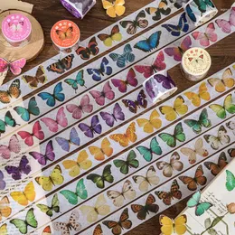 Present Wrap Jianqi 30mm 2m Vintage Butterfly Washi Tapes 35 cm Cycle DIY Scrapbooking Decor Junk Journal Collage Stationery Craft