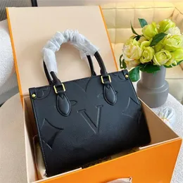 Onthego luxurys designers bags womens handbags purse flower tote bag ladies Casual tote leather shoulder bags female big purse han305v