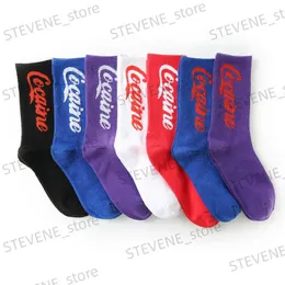 Herrensocken Sportsocken Neue Straße Hip Hop Skateboard gekämmte Baumwolle Herrensocken Mode Sport Paar Socken Gezeitensocken Männer Straßenpaar Socken T231122