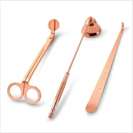 Set di accessori per candele da 3 pezzi Confezione regalo con forbici per taglierina per stoppino Snuffer per stoppino per amante delle candele233D