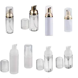 Пустые пластиковые бутылки для пенообразователя из ПЭТ для путешествий, мыло для мытья рук, дозатор для мусса и крема, пузырьковая бутылка 30 мл/50 мл, прозрачный/белый золотой насос Iscwv