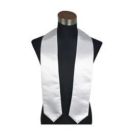 100pcs lot 72 Inch Grad Senior Student V-neck Logo Printing Home Textile Sublimation Blank Graduation Stoles For Students309Z