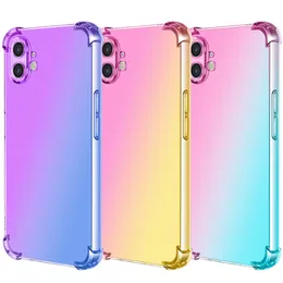 1.5MM Shockproof Gradient Color Bumper Soft Tpu Gradient Color Changing Case For Nothing Phone 2 1 Luxury Cover Protective Cover