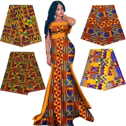 Real Wax Ankara Prints Kente Tyg Sying African Dress Tissu Patchwork Making Craft Loincloth 100% Cotton Top Quality Material 2271V