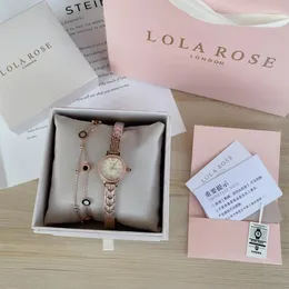 시계 고품질 고급 쿼츠 손목 시계 Laura Lola Small Green Watch Rose Watch Womens Square Watches 여자 시계 에버그린 등산 A4