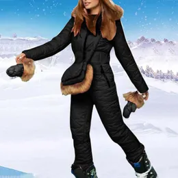 스키 슈트 겨울 여성 패션 슈트 캐주얼 한 두꺼운 스노우 보드 스키복 야외 스포츠 지퍼 스키복 231122
