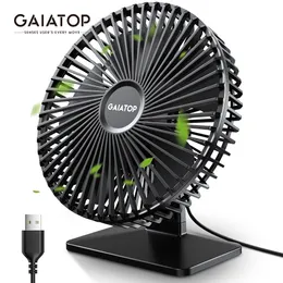 Diğer Ev Bahçesi Gaiatop USB Masa Fan 90 ° Dönüş Ayarı Taşınabilir Soğutma 4 Hızlı Ultra Sessiz Güçlü Mini Tablo S Office 230422 için