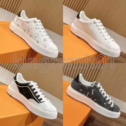 Designer Sneakers Time Out Women Sneaker Claskin Leather Rubber Shoes Platform Sneaker Embossed Shoe Fashion Printing Trainers Tennis Trainer
