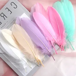 Party Decoration Natural Goose Feather Insert 15-20cm Colorful Swan Feather Insert for Home Decoration DIY Party Jewelry Decoration 231122