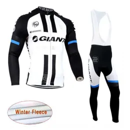 2019 NEW GIANT team Cycling Winter Thermal Fleece jersey bib pants sets men Long Sleeves bike maillot roupa ciclismo lzfboss4275I