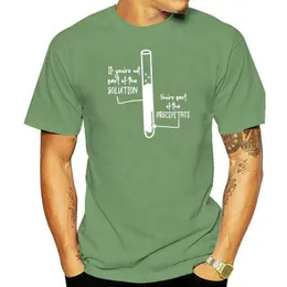 Men's T-Shirts Solution or Precipitate T Shirt Men Tshirt Chemistry Guys Tops Funny School Tees Chemist Street Style Short Sleeve 230422
