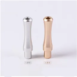 Hookah Space aluminum alloy cigarette holder with mouth bite universal gold and silver two colors