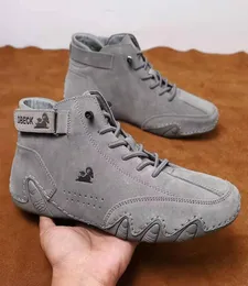 Dr Ram Winter Suede Boots Cotton Leather High Top Men039S Casual Shoes Martin Men039S8775037