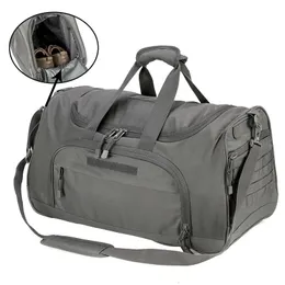 Duffel Bags 50L Travel Sports Bags Dobrável Gym Bag Carry-on Bagagem Duffle Bag Com Compartimento de Sapatos para Homens Mulheres 6 Cores 231122