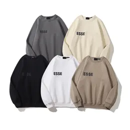Fashion Ess Designer Hoody hoodie FOG double line ESS2023 new men's and women's round neck sweater flocking lovers loose plush pullover