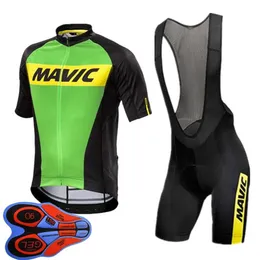 MAVIC Team Bike Cycling Maglia a maniche corte Pantaloncini con bretelle Set 2021 Estate Quick Dry Mens MTB Uniforme da bicicletta Kit da corsa su strada Outdoor1923