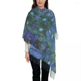 Этническая одежда Claude Monet Water Lilies Scarf для женщин роскошная зимняя пленка Shaw