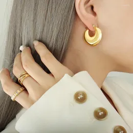 Orecchini pendenti Moda donna di alta qualità Pendolari Gancio a forma di U Blogger alla moda Stesso stile Versatile Clip per orecchio in acciaio al titanio