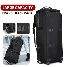 Duffel Bags Dobrável Viajando Sacos de Rodas Unissex Bolsa de Viagem Universal com Roda Grande Capacidade Bolsa de Armazenamento de Bagagem À Prova D 'Água XM135 231122