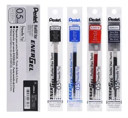 Пополнения 12шт/коробку Pentel Energel x Заполнение иглы наконечник LRN5 Гельские чернила подходит для BLN75/105 0,5 мм черно -синий/красное/синий блок 12 цветов 230422