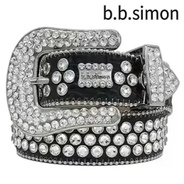 BB belt official 1:1 version belt brand designer new hip-hop style leather belt rhinestone flash diamond belt