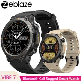 Smart Watches ZeBlaze Vibe 7 Rugged Smartwatch 1.39 '' IPS Color Display Makereceive Calls 400 mAh Battery 100 Sports Lägen för Android 231122