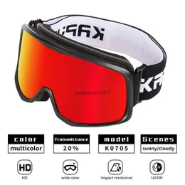 Óculos de esqui Kapvoe grandes óculos cilíndricos resistentes ao vento e à neblina para campo de visão para esportes ao ar livre