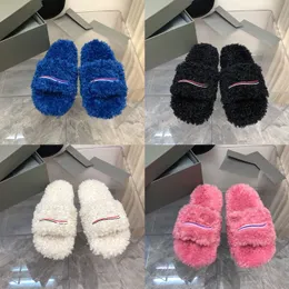 Designer de luxo inverno pele fofo peludo algodão chinelos mulheres chinelos senhoras lã slides confortável fuzzy menina flip flop chinelo tamanho 35-42