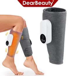 Beinmassagegeräte 3 Modi Smart Massage Vibration Heizung Luftkompressionsmassagegerät Drahtlose elektrische Fußdruckpflege 231121