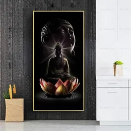 Nowoczesne Buddy Wall Art Zen Picture Plakaty i druki na płótnie Bodhisattva na Lotus Painting for Living Room Home Cuadros Decor235c