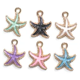 10st STARFISH CHARMS Ocean Pendants Ornament Diy Craft Anklet Armband Earring Halsband Keychain Jewelry Making Accessory Gifts