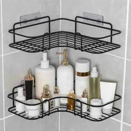 Mensole da bagno Mensola da bagno Mensole da cucina Organizzatore Mensole Cornice angolare Ferro da doccia Caddy Portaoggetti Porta shampoo per accessori da bagno 230422