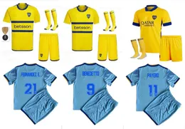 Kit Adulto Kids Cavani Boca Juniors Futebol Jerseys Home Away 3th 2023 2024 Maradona Benedetto Marcos Rojo Carlitos de Rossi Tevez 23 24 Janson Medina Camisas de Futebol