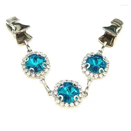 Broszki szpilki jezioro Blue Crystal Jewelry broszka kobietę szal płaszcz szalik klipsy sweter z peleryną kardigan cinch clamps roya22