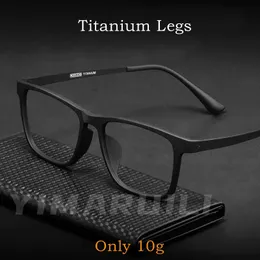 Solglasögonramar Yimaruili Ultra Light Square bekväma stora glasögon Pure Fashion Optical Recept Glasses Frame Men HR3068 231121